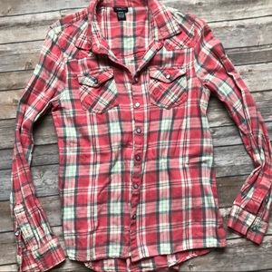 Pink and tan flannel
